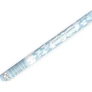 Confetti Popper PartyDeco PARX1103 — 60 cm, white butterfly confetti, handheld