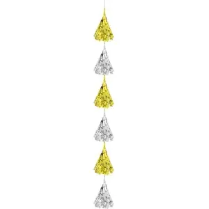 Vertical Fringe Decoration GoDan 180 cm gold-silver — hanging party backdrop