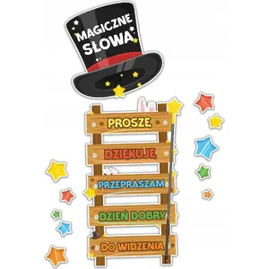 School Decorations TEKA Magiczne słowa set — 12 pieces, classroom wall decor