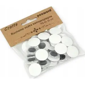 Self-adhesive Moving Eyes Polsirhurt RS-04 20 mm – pack of 30