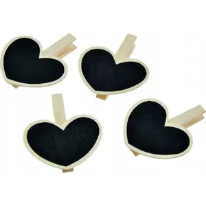Clip hooks with label TEKA 4 pcs — stainless steel clips with small tag for hanging and labeling