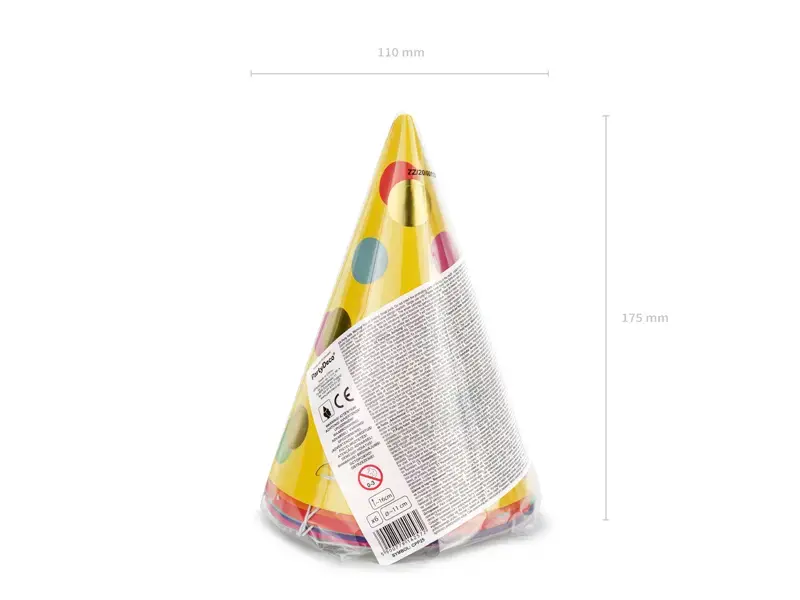PartyDeco cepure Dots 16 cm, 6 gab. Photo 7