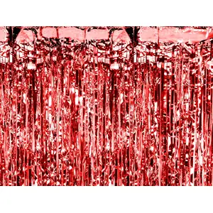 Party curtain No name model 511216 — red decorative curtain 0.9 x 2.5 m