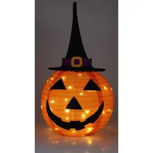 Christmas decoration brand Christmas decoration — Decorative Pumpkin with Hat 68 cm, 30 LED lights
