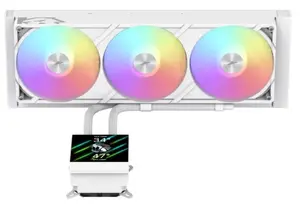 All-in-one liquid cooler GameMax Glacier 360 LCD WH — 120 mm fans, 330 W TDP, White