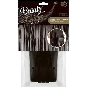 Door Curtain GoDan Kurtyna B&C matte black 100x200 cm