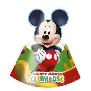 Paper Party Decoration Procos Amscan Mickey Partyhut — multicolour, pack of 6
