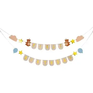 Backdrop banner DP Craft First Birthday with teddy bears 2.55 m