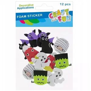 Craft with Fun OZDOBA MONSTER EVA SPRZYL MIX OCZY craft embellishments pack, 12 pieces (MPN CFHW13)