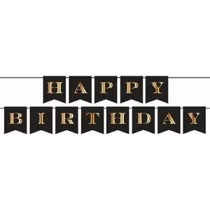 Paper garland GoDan Happy Birthday 250 cm – decorative banner for parties