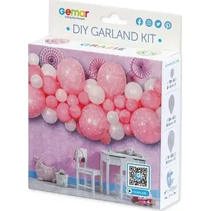 Набор гирлянда из шаров GoDan DIY Baby Pink 65 шаров с лентой