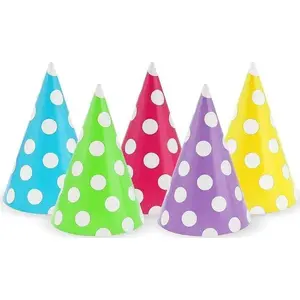 Paper caps GoDan Grochy pattern 5 pcs — disposable head covers for hygiene