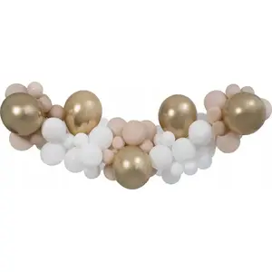Balloon Garland Kit GoDan DIY 65 pcs — white, champagne, latte mix