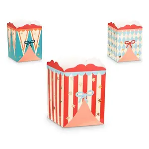 PartyDeco party decoration boxes Pudełka FNS11 — paper, multicolour pattern, 80×80×115 mm, pack of 6