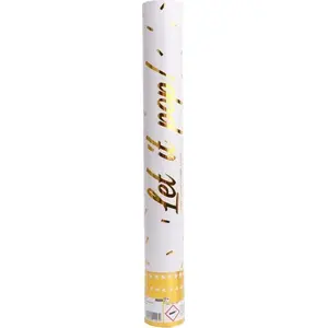 Confetti cannon AMSCAN 40 cm, gold foil four‑corner confetti, model 9916481