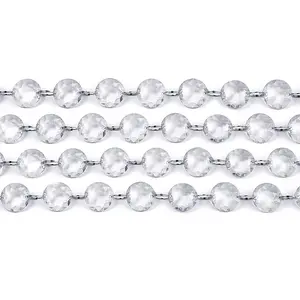 Garland PartyDeco CC01 — transparent monochromatic garland, 1000 mm length, 18 mm diameter
