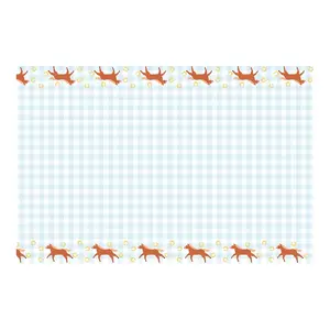 Скатерть AMSCAN PartyDeco OBP3 прямоугольная 180 x 120 см, aqua/коричневый/белый