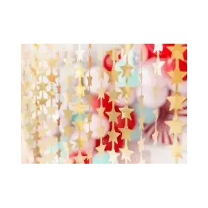 Штора PartyDeco с золотыми звёздочками 100 x 245 см, декоративный фон