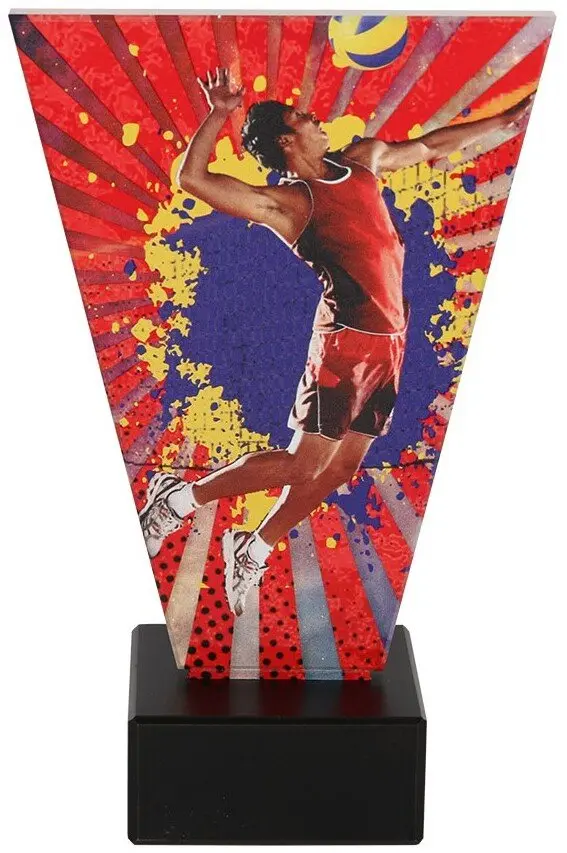 Stikla volejbola trofeja Tryumf VL2-C/VOL/BK —