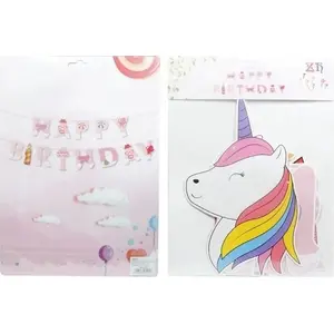 Banner Swede Birthday Unicorn — decorative birthday banner with unicorn motif
