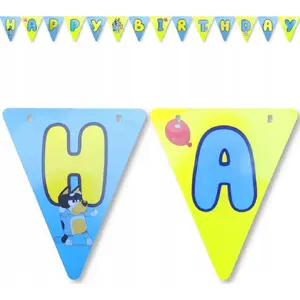 Paper garland MFP paper Bluey model 626434 — decorative paper chain for events and parties, blue