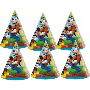 Paper caps GoDan Mickey Rock The House pack of 6 — disposable party chef hats