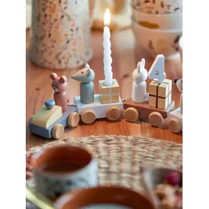Decoration Bloomingville Junaid birthday multicolour, FSC®100% MDF