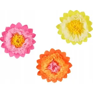 Decorative Crepe Paper Flowers 35 cm, 3 pcs — MFP paper 531670