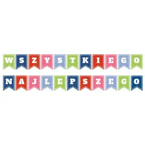Гирлянда GoDan «Wszystkiego Najlepszego» с флажками, 2x400 см