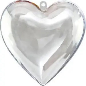 Decorative acrylic heart BREWIS 8 cm, pack of 5