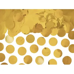 Хлопушка-конфетти PartyDeco KONS45-019 — золотая, диаметр 2,5 см, 15 г, 1 шт.
