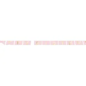 Birthday Banner PartyDeco 'Happy Birthday' light pink 175 cm universal decoration