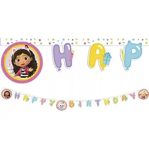 Гирлянда GoDan Gabby's Dollhouse - Happy Birthday, декоративный баннер (модель 573679)