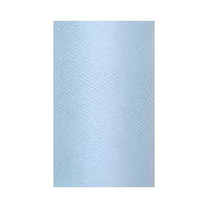 Decorative Tulle Fabric PartyDeco TIU8-011 smooth light blue 0.08 x 20 m