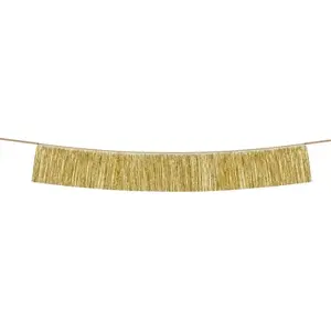 Гирлянда с кисточками PartyDeco модель 510471, золотая декоративная бахрома