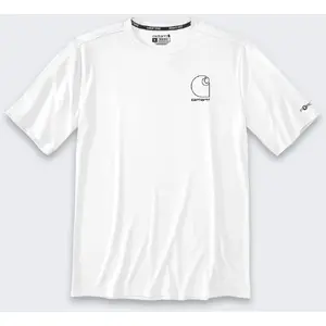 T-krekls SALOMON Sun Defender Lightweight Logo SS — balts, īsām piedurknēm, viegla auduma