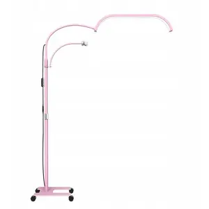 LED kosmētiskā lampa MichaelMarinelli Moon stāvoša 45W GX520R ar ritenīšiem — rozā