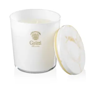Aromātiskā svece Alkotest Gritti Venetia Chantilly, cilindrs, 250 g, vaniļa, balta