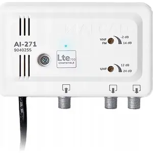 Indoor Antenna Signal Amplifier Alcad AI-271 — 2 Outputs, LTE700