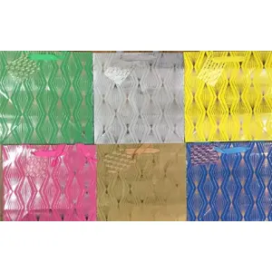 Decorative gilded gift bag Panorama PL-5z, mixed rhombus pattern