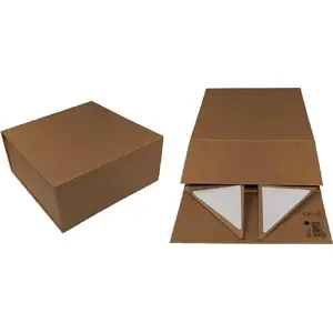 Magnetic Close Kraft Gift Box Ziemia Obiecana model 515496 – smooth kraft, magnetic closure