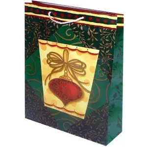 Decorative gift bag Adar model 2637 size M, reusable paper fabric mix