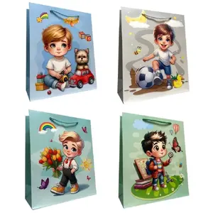 Gift bag for children, Jupiter, model M, boy motif, assorted mix