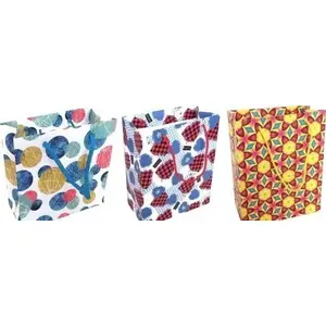 Gift bag MFP paper 20×25×10 cm matte decorative mix — model 637110