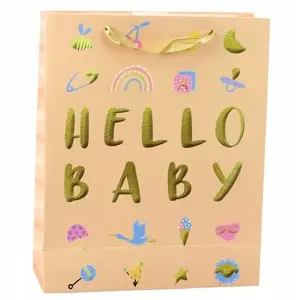 Gift Bag for Child LEANToys Hello Baby Peach 32 x 26 x 10 cm