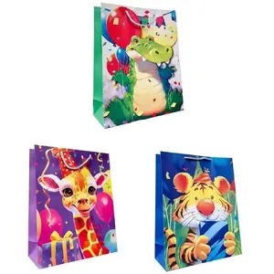 Dāvanu dekoratīvā maisiņa Jupiter K30-SD20, izmērs 26×32×20 cm, jauktais dizains, 1 gab.