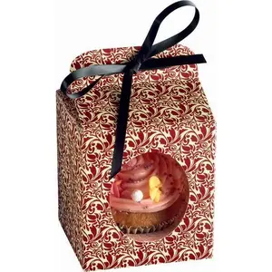 Gift packaging for muffin KAISER Flora — single cupcake box, decorative paperboard