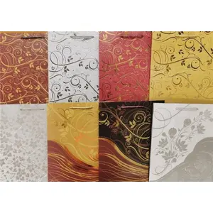 Panorama laminated gold-print gift bag PL-6 LUX 26x33x14 cm
