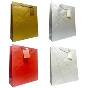 Gift bag Jupiter universal M metalized mix, medium size, metallic finish