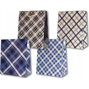 Decorative Laminated Gift Bag Panorama PL-6 medium 73 checkered